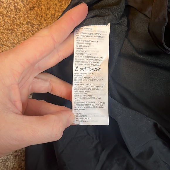 Prana Atalia One Piece Black Womens XS NWT - Picture 6 of 8